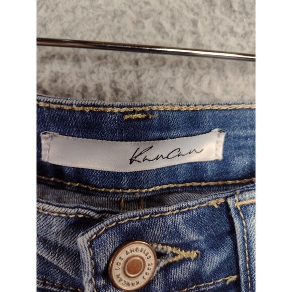 Kancan Jeans Cassandra Mid Rise Super Skinny Jeans Distressed Womens 25 - Picture 10 of 12